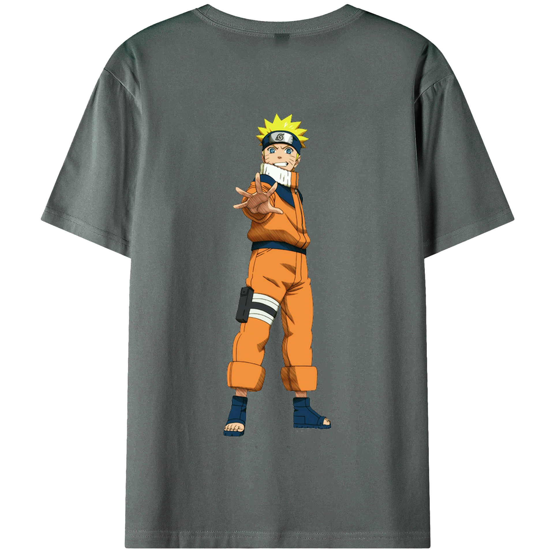 （画像用） NARUTO -ナルト- うずまき ナルト Uzumaki Naruto 綿100％半袖Tシャツ（背面プリント）